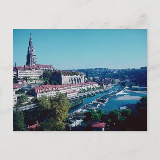 Carte Postale Berne, Minster et River Aare, Suisse (Devant)