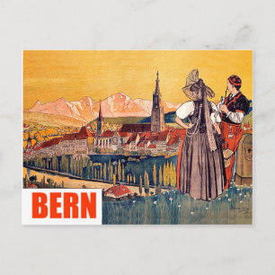 Carte Postale Berne, ville panoramique, Suisse, voyage vintage