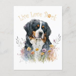 Carte Postale Bernese Mountain Dog Mom Floral