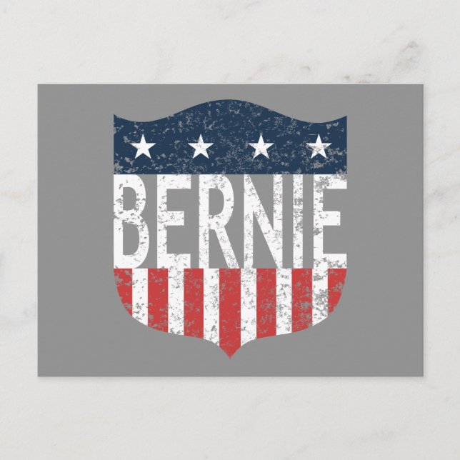 Carte Postale BERNIE étoiles et rayures (Devant)