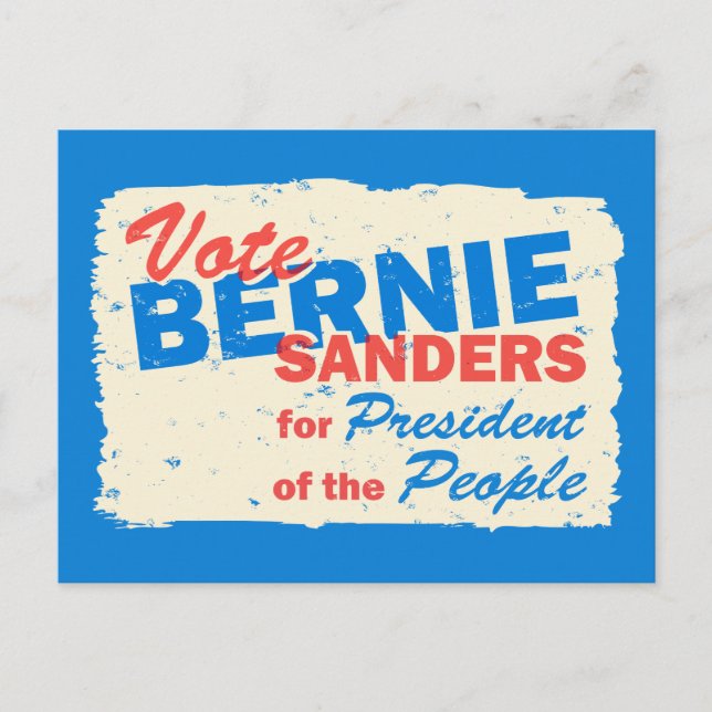 Carte Postale Bernie Sanders Président du peuple V5 (Devant)