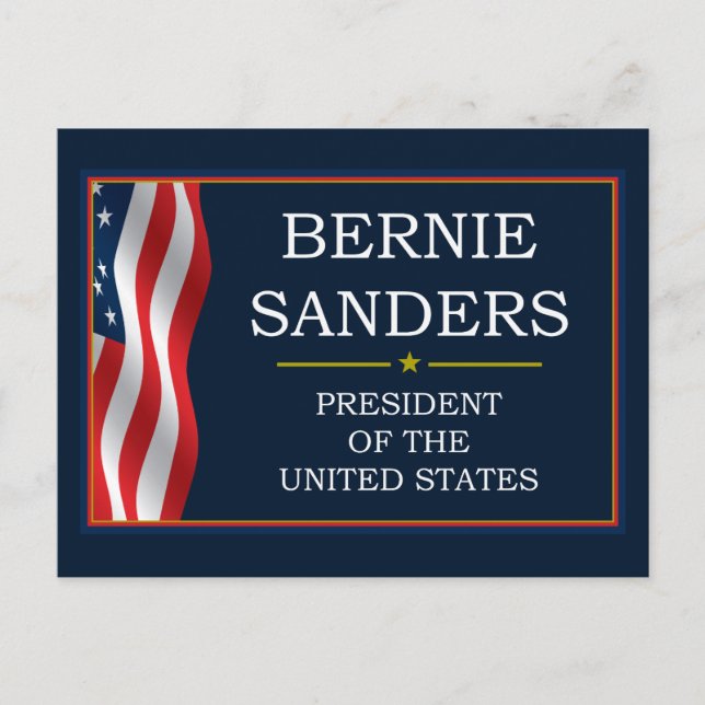 Carte Postale Bernie Sanders Président V3 (Devant)