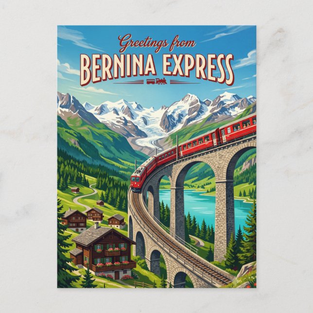 Carte Postale Bernina Express Suisse (Devant)