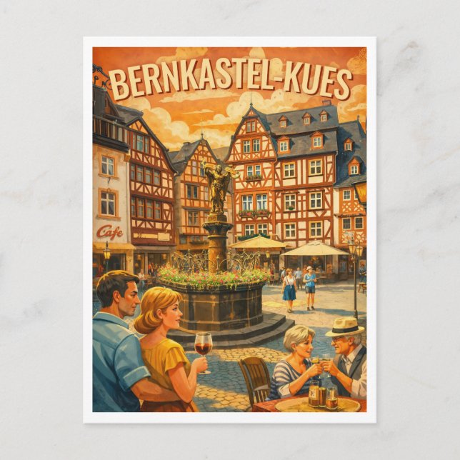 Carte Postale Bernkastel-Kues Germany Vintage Travel (Devant)