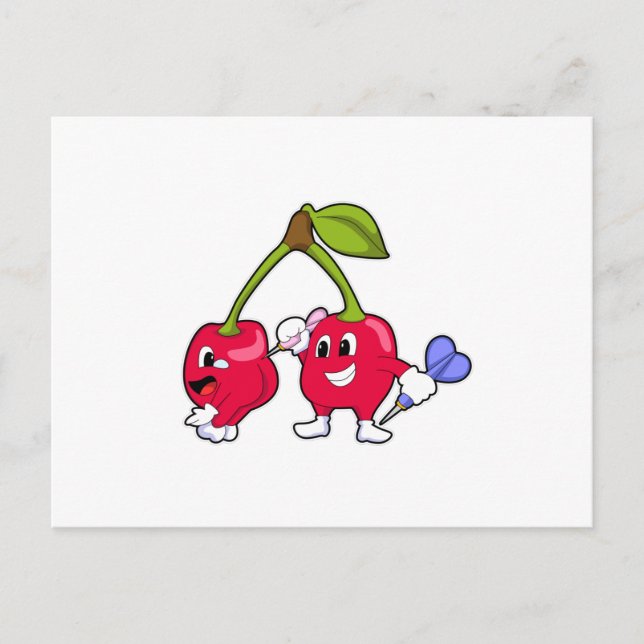 Carte Postale Berry aux fléchettes avec fléchette (Devant)