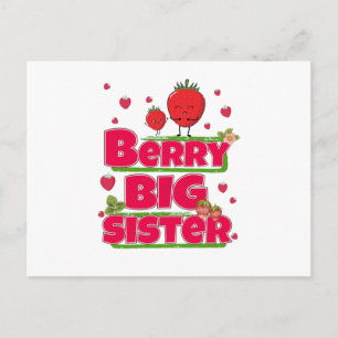 Carte Postale Berry Big Sister - Pun mignonne aux fraises