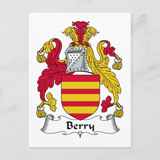 Carte Postale Berry Family Crest (Devant)