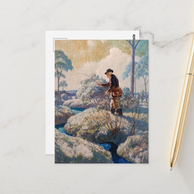 Carte Postale Bert McCorrison par Newell Convers Wyeth (Devant/Arrière en situation)