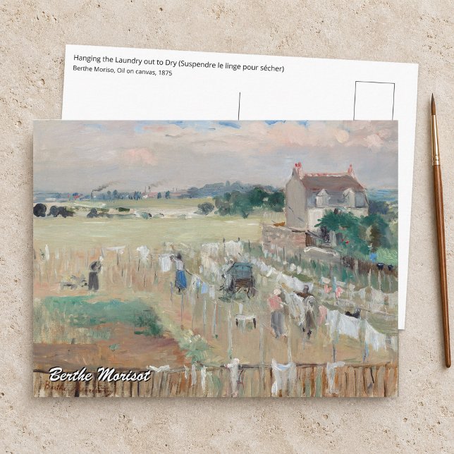 Carte Postale Berthe Morisot - Étendage du linge (Créateur téléchargé)