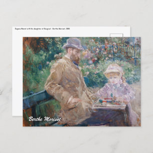 Carte Postale Berthe Morisot - Eugene Manet avec sa fille