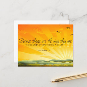 Carte Postale Bertolt Brecht Citation Inspirationnelle "Changeme