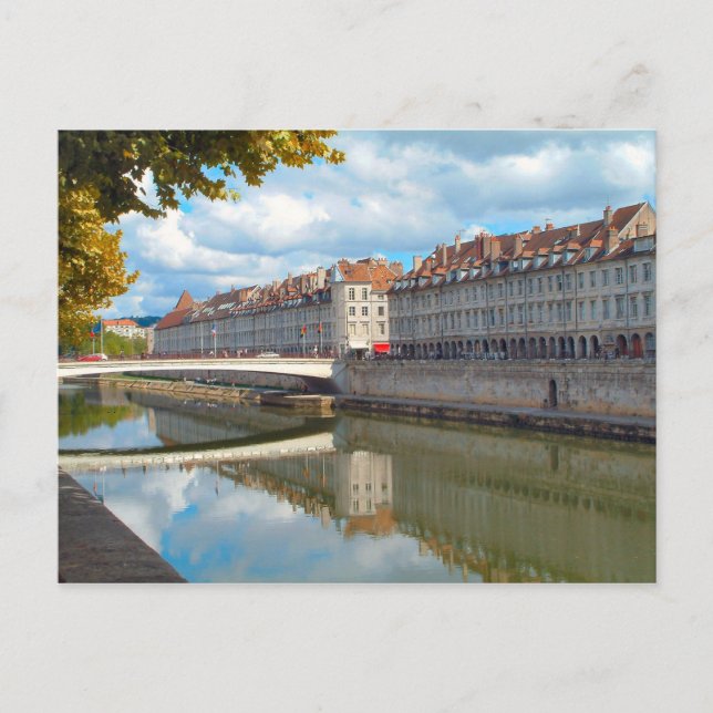 Carte Postale Besançon Along the riverbank (Devant)