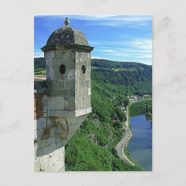 Carte Postale Besançon, Citadelle et la rivière (Devant)