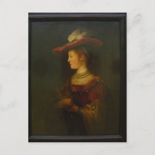 Carte Postale Beschreibung : Rembrandt, Saskia von Uylenburgh im