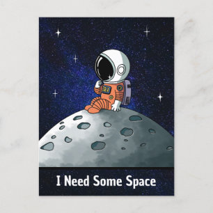 Carte Postale Besoin d'espace, Astronaute, Spationaute, Sur mesu