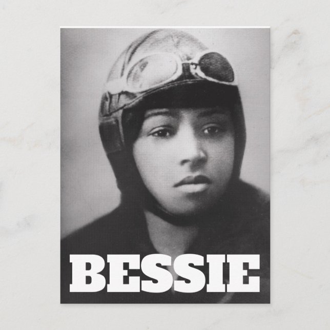Carte Postale Bessie Coleman - Pionnier de l'aviation (Devant)