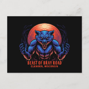 Carte Postale Bête de Bray Road Cryptid Créature