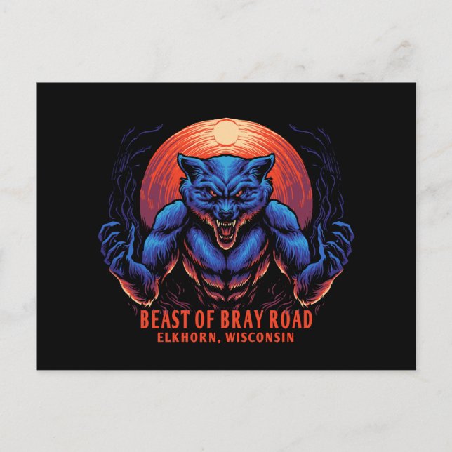Carte Postale Bête de Bray Road Cryptid Créature (Devant)