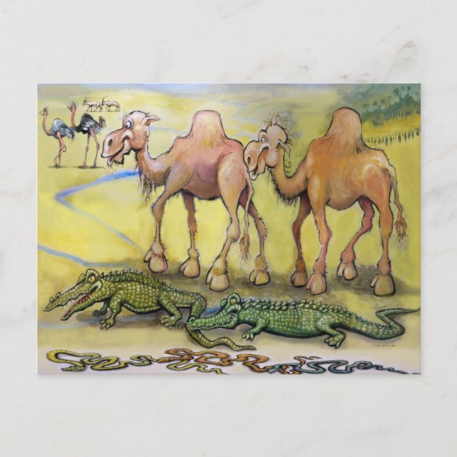 Carte Postale Bêtes du désert (Devant)