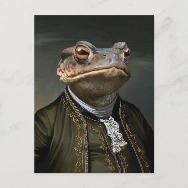 Carte Postale Bêtes Nobles - Crapaud Dandy (Devant)