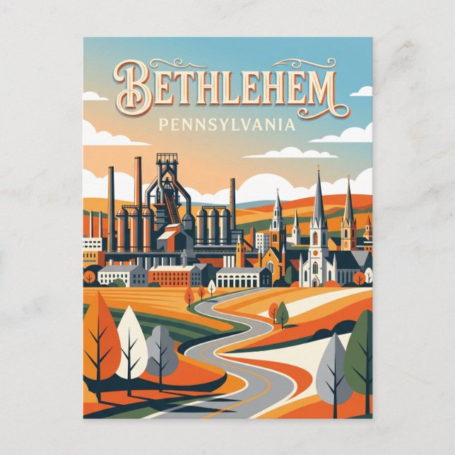 Carte Postale Bethlehem États-Unis (Devant)