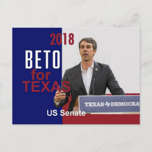 Carte Postale BETO O'Rourke Texas 2018