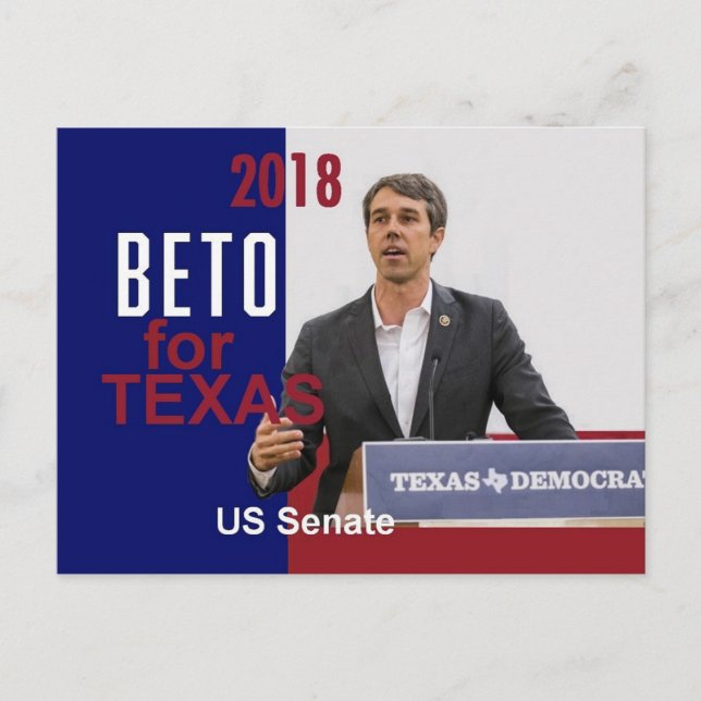 Carte Postale BETO O'Rourke Texas 2018 (Devant)