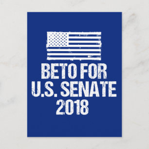 Carte Postale Beto pour l'élection du Sénat américain 2018 Texas