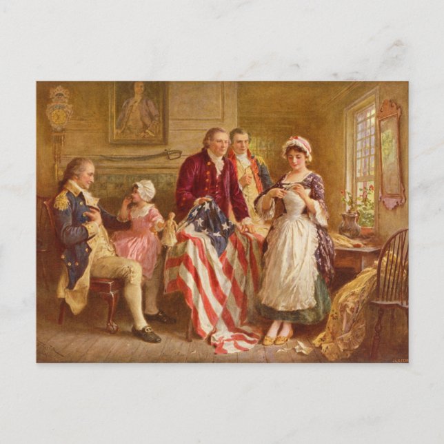 Carte Postale Betsy Ross, 1777 (Histoire américaine) (Patriote a (Devant)