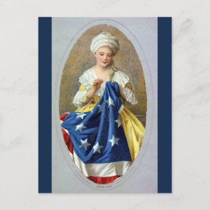 Carte Postale Betsy Ross coudre le premier drapeau américain
