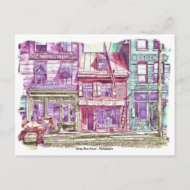 Carte Postale Betsy Ross House Philadelphie (Devant)