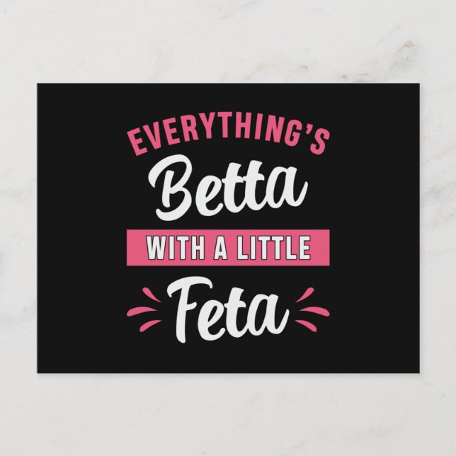 Carte Postale Betta Fish Betta Avec Un Petit Poisson Feta De Com (Devant)