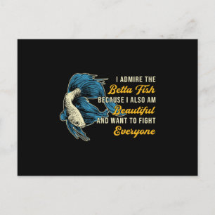 Carte Postale Betta Fish Parce Que L'Amoureux De L'Aquarium Comb