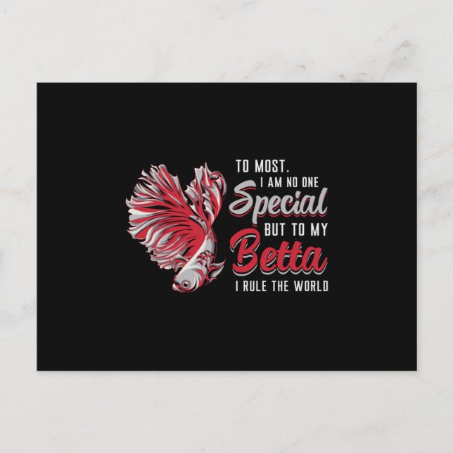 Carte Postale Betta Fish Spécial Mais À Mon Betta Combat Poisson (Devant)