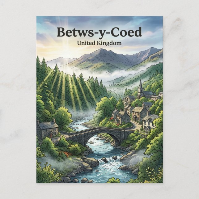 Carte Postale Betws-y-Coed Royaume-Uni (Devant)