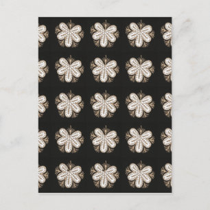 Carte Postale Beurre blanc look fleurs élégants cadeaux étincela