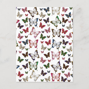 Carte Postale Beurre de marbre coloré mignon Motif de printemps