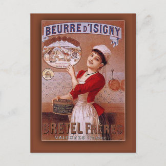 Carte Postale Beurre d'Isigny par Bretel Freres Vintage Ad