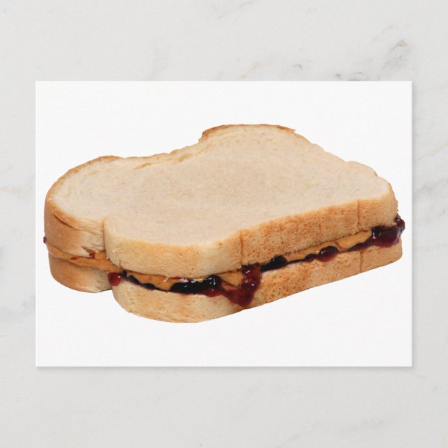 Carte Postale Beurre et sandwich à la jelly (Devant)