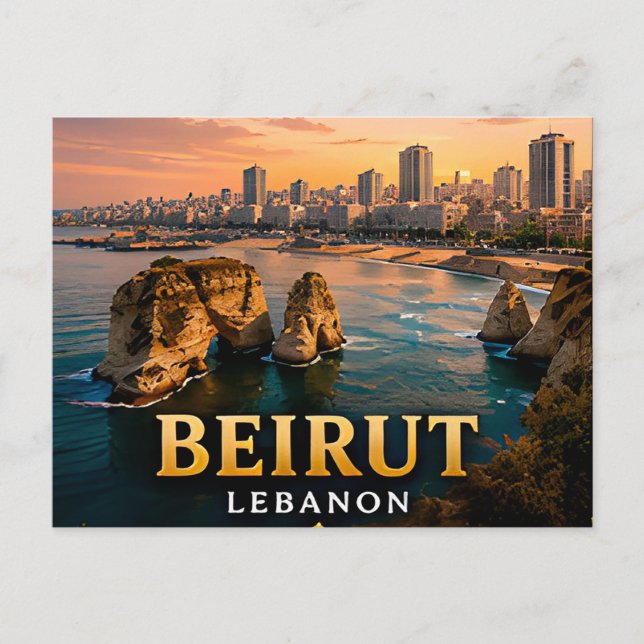 Carte Postale Beyrouth Liban Capitale Méditerranéenne 🌊 (Devant)