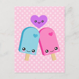 Carte postale BFF Kawaii Pretty Popsicles