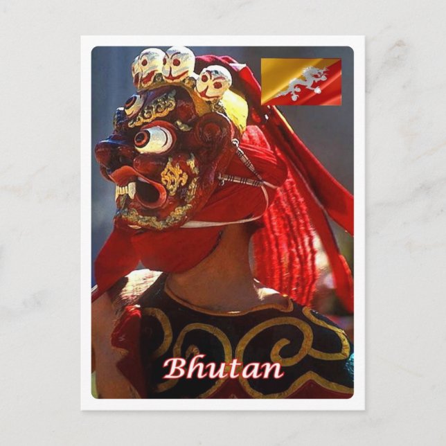 Carte Postale Bhoutan - Danse masquée - (Devant)