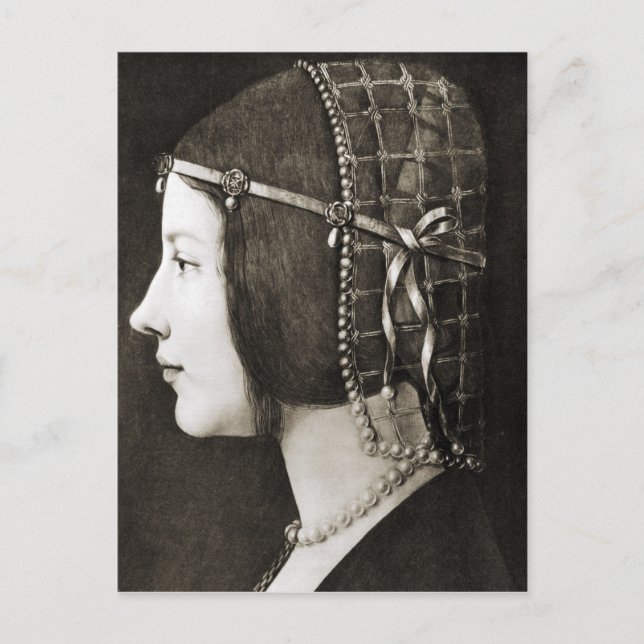 Carte Postale Bianca Sforza par Leonardo da Vinci (Devant)