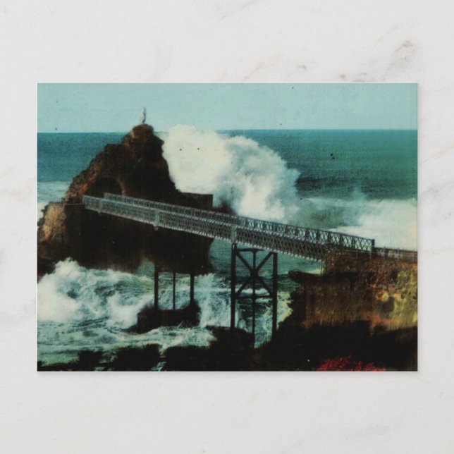 Carte Postale Biarritz RANCE La tempête LE TEMPEST (Devant)