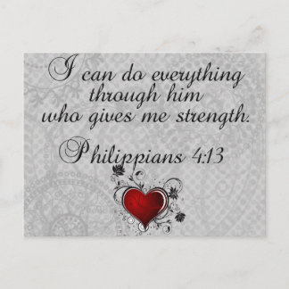 Carte Postale Bible Christian Verse Philippiens 4:13