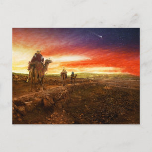 Carte Postale Bible - Hommes sages - Les Mages arrivent 1920