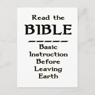 Carte Postale Bible - Instruction De Base Avant De Quitter La Te