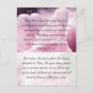 Carte Postale Bible passage, beauté rose