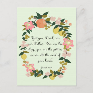 Carte Postale Bible Verse Art - Ésaïe 64:8