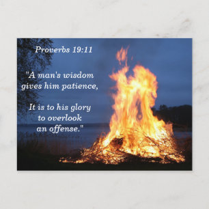 Carte Postale Bible Verse Proverbs 19 11 Wisdom Patience